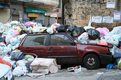 Naples has descended into chaos with their landfill sites overflowing, 