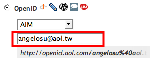 OpenID use AOL