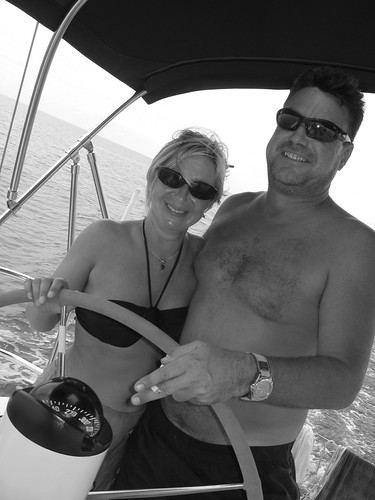 Skipper Steve and First Mate Ellie near Puerto Rico