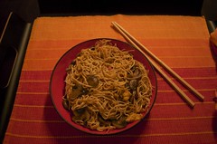 Noodles with "stuff" - huge quantity