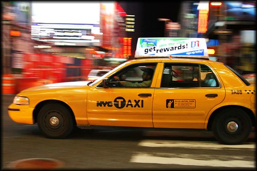 Taxi in motion