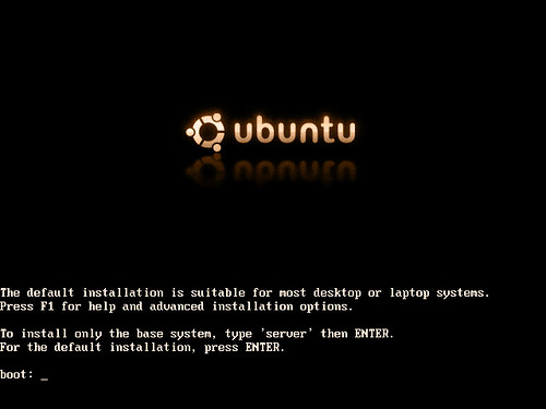 écran d'installation de la ubuntu 5.10