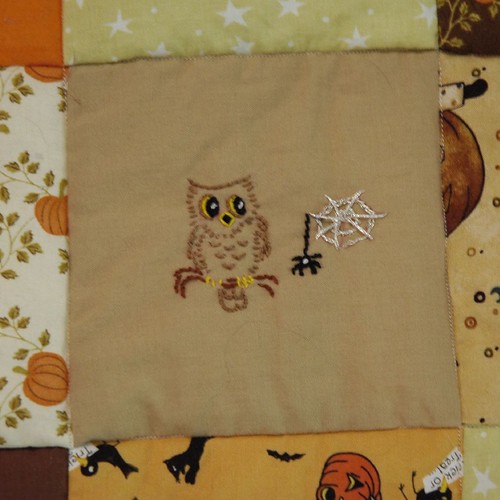 Owl and Spider Embroidery