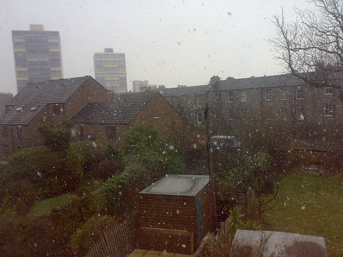 A view from my room when was snowing