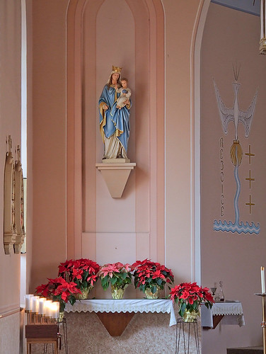 Immaculate Conception Roman Catholic Church, in Saint Mary, Missouri, USA - Mary