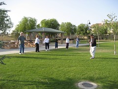 Our T'ai Chi Chih class warms up. (05/21/08)