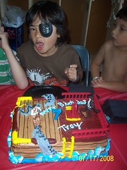 Troy's second Pirate cake, tres leches, from Mi Pueblo
