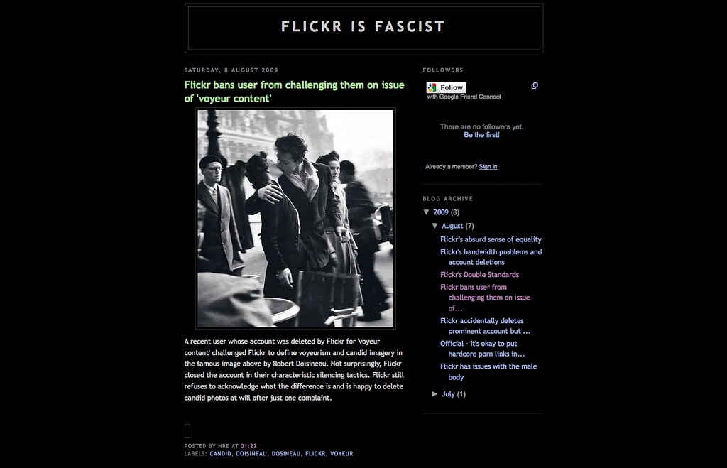 Someone's Started a Flickr is Fascist Blog, Accuses Flickr of Anti-Gay Censorship Policies