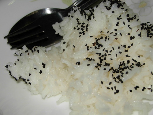 white rice with black sesame