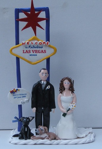 las vegas wedding cake topper