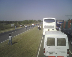 farmer's strike leads to stand still on the highway