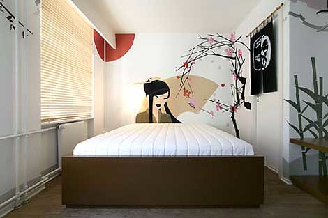 modern minimalist bedroom interior