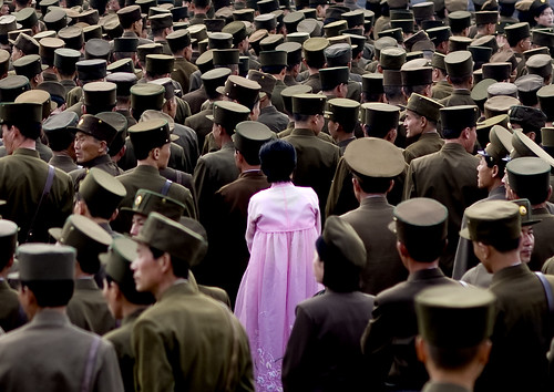 north korean army women. A woman in traditional dress