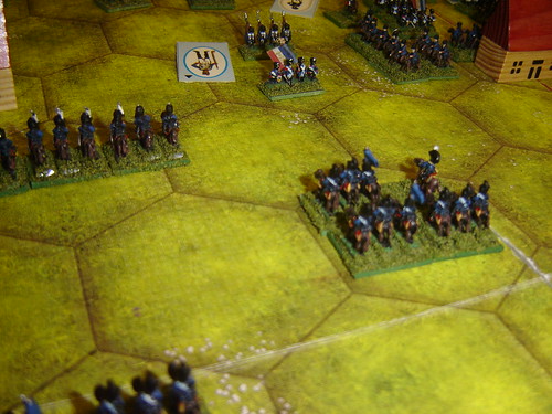 Prussian Curassiers threaten French in square