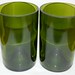.Tumbler Glasses-recycled wine bottles-Set of 2-Green
