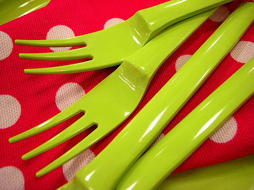 color study - fork and napkin