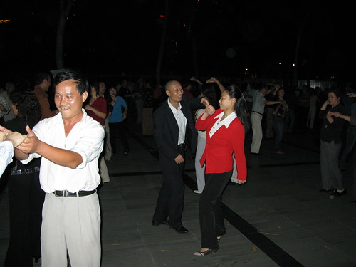 Late night dancing outside - Shanghai