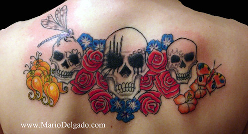 Tags back tattoo shoulder tattoo skull tattoo color tattoo