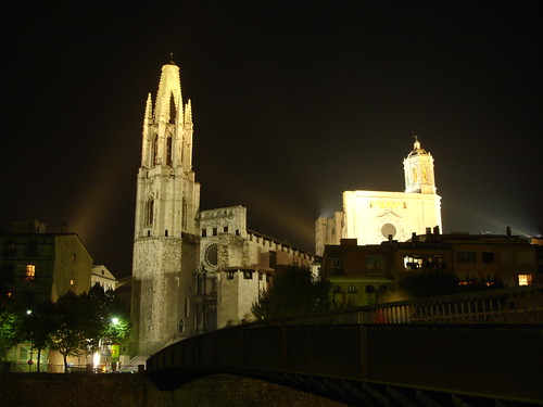 Girona - Catedral i Església Sant Feliu de nit