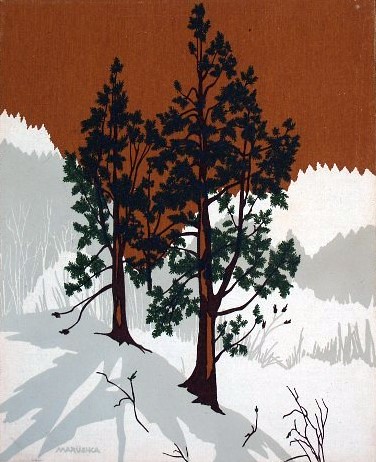 Marushka - pines in mountains (brown)