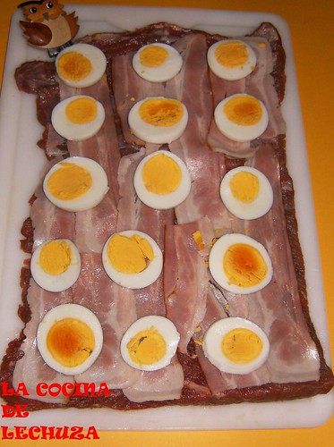 Aleta rellena bacon y huevo