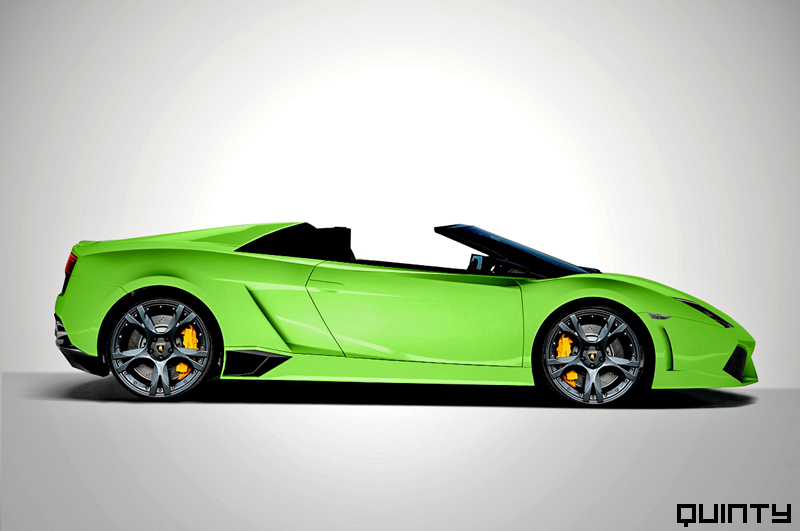 I changed the Lamborghini LP 5604 Roadster in the nice color Verde Ithica