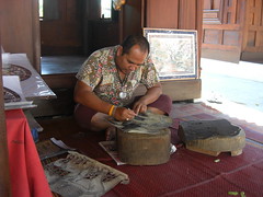 traditional southern-thai style leather carving