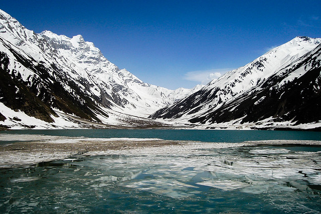 Frozen Saif-ul-Maluk lake