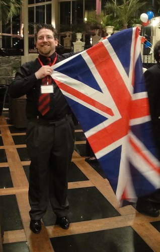 James Bacon flying the flag