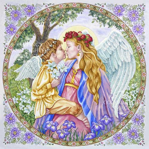 "Angels' Kiss" "Peace and Love" ER11 by Elizabeth Ruffing