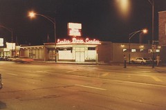 The original Dove's Candie's located at South Pulaski Road and West 60th Street in Chicago's westlawn neighborhood. ( Gone.) Chicago Illinois. April 1986.