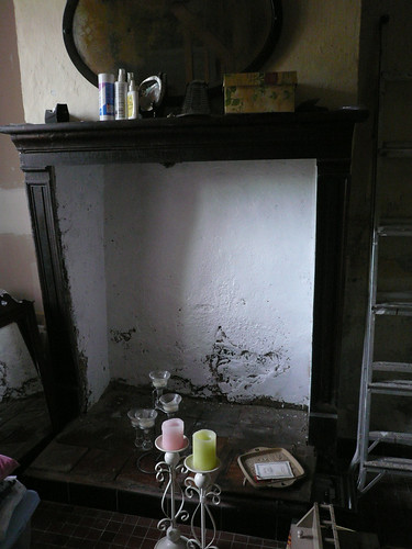 Fireplace first coat