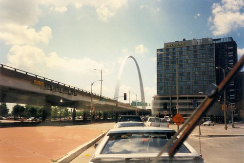 St. Louis Gateway Arch (going from Riverport Amphitheatre, Maryland Heights, Missouri Grateful Dead shows -> Soldier Field, Chicago) Summer 1995
