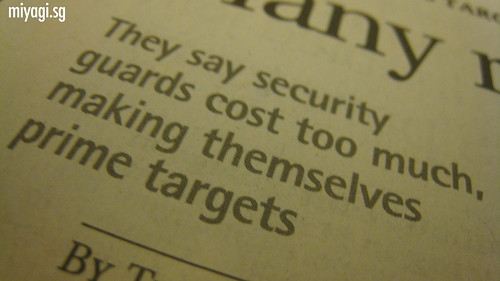 Security guards are prime targets for robbers?