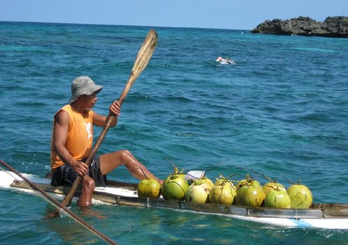  coconut vendor makeshift boat sea Buhay Pinoy Philippines Filipino Pilipino  people pictures photos life Philippinen      