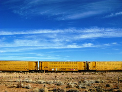 Train near the Continental Divide, New Mexico, USA
