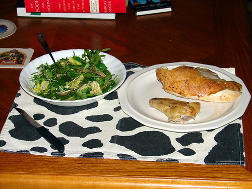 Roast chicken & a salad