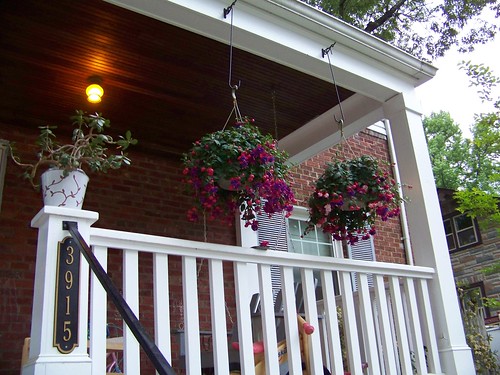 Flowers on porch