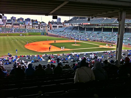 The view from my seat at Wrigley Field -    #Yearofbaseball