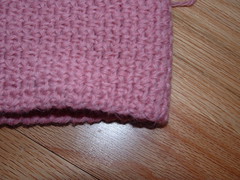 scarf in granite stitch detail