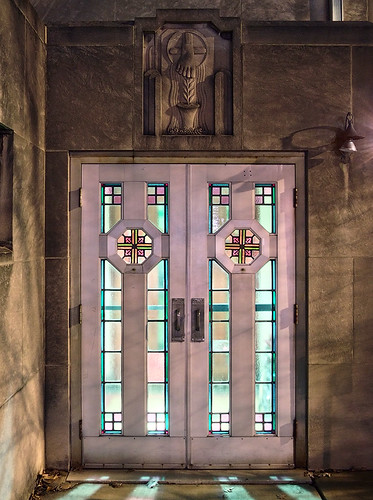 Saint Mary Magdalen Roman Catholic Church, in Saint Louis, Missouri, USA  - door.jpg