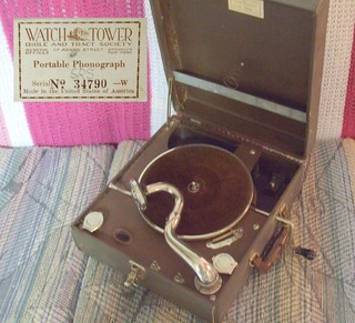 Watch tower portable phonograph