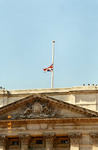 princess diana funeral procession. Union Jack at Half Mast over Buckingham Palace - Princess Diana#39;s Funeral Procession - 6 September Union Jack at Half Mast over Buckingham