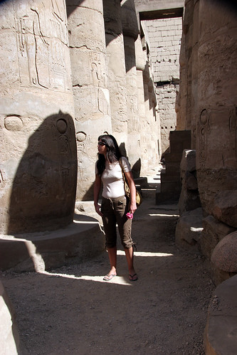 Tanya at Luxor Temple ©  Elena Pleskevich