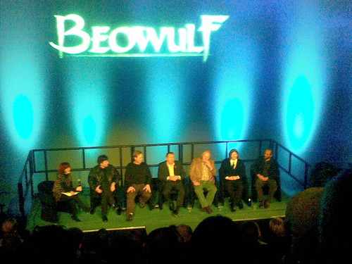 Cast on stage for the press conference