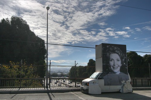 Nancy Reagan Art Car Billboard