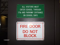 Fire Door Do Not Block by kerrins_giraffe