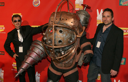 Me as Big Daddy with Ken Levine and Greg Gobi at the Spike VGAs