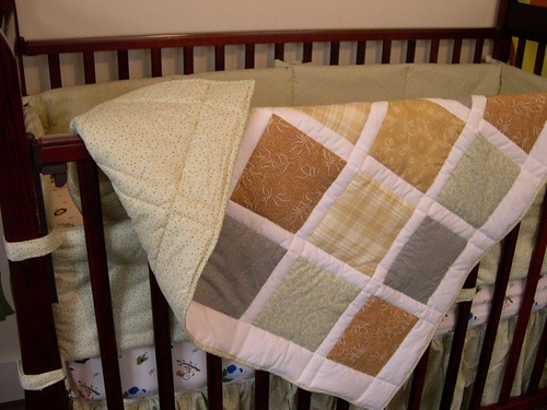 baby quilt in nursery