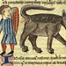 Kongelige Bibliotek, Gl. kgl. S. 1633 4º-Bonacon-bestia parecida a un toro usando su estiercol como arma
